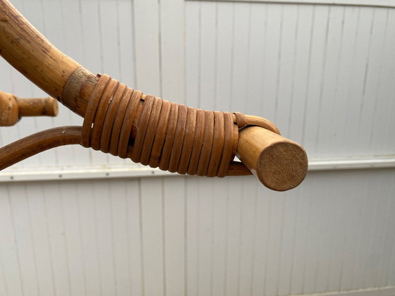 Image 1 of Vintage Rattan Coat Rack 1970
