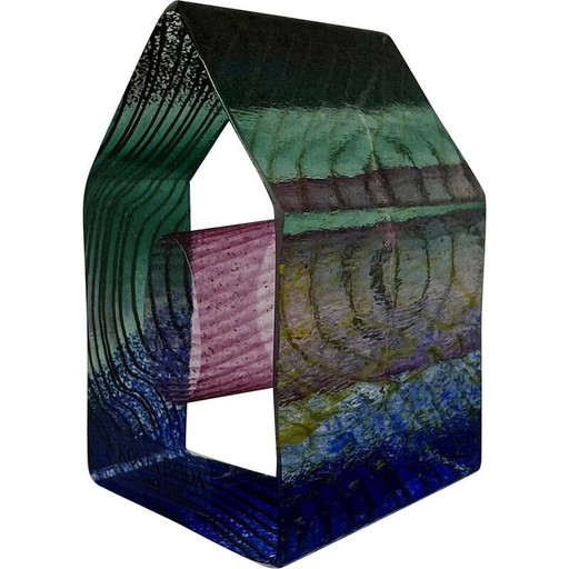 Vintage glass sculpture by Bertil Vallien for Kosta Boda, Sweden 1993