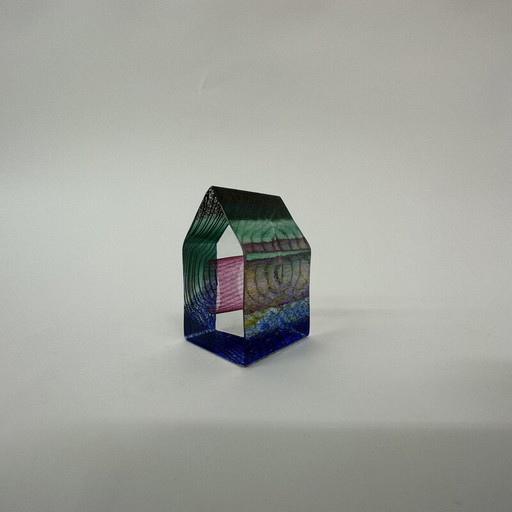 Vintage glass sculpture by Bertil Vallien for Kosta Boda, Sweden 1993
