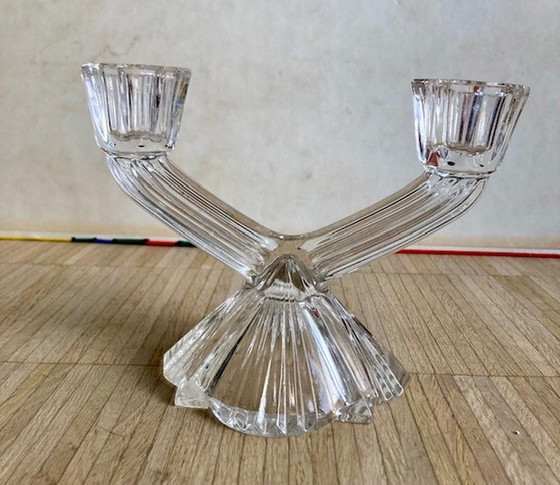 Image 1 of Glass Candlestick Art Déco Style