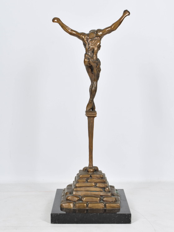 Image 1 of Salvador Dali - Christ of Saint John of the Cross - Bronze edition 3/19- 80 x 34 x 31 cm