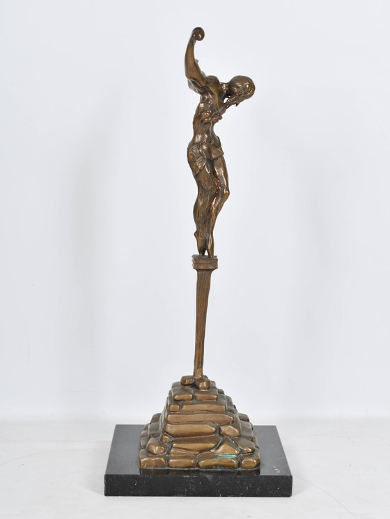 Image 1 of Salvador Dali - Christ of Saint John of the Cross - Bronze edition 3/19- 80 x 34 x 31 cm