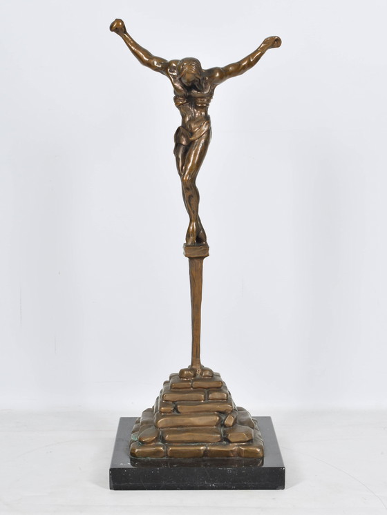 Image 1 of Salvador Dali - Christ of Saint John of the Cross - Bronze edition 3/19- 80 x 34 x 31 cm