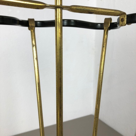 Image 1 of Midcentury Brass Mategot Hollywood Regency Umbrella Stand France 1950s