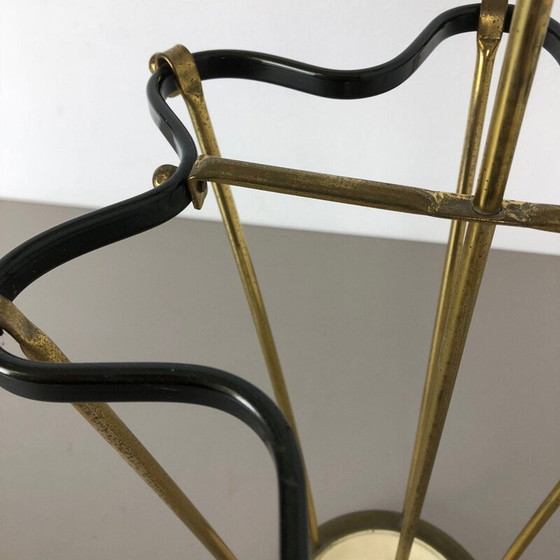 Image 1 of Midcentury Brass Mategot Hollywood Regency Umbrella Stand France 1950s