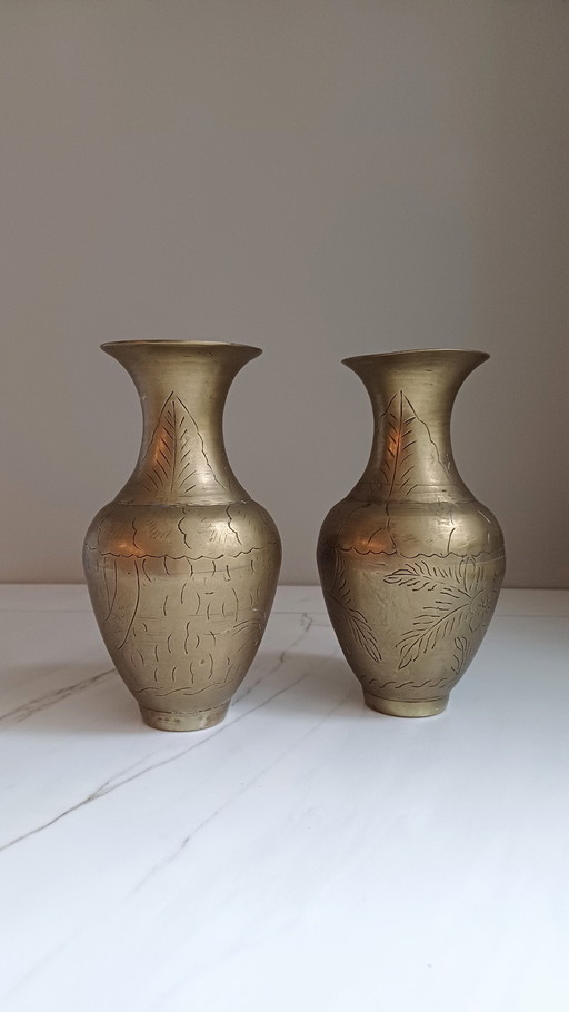 Set of Antique Chinese Brass Vases!