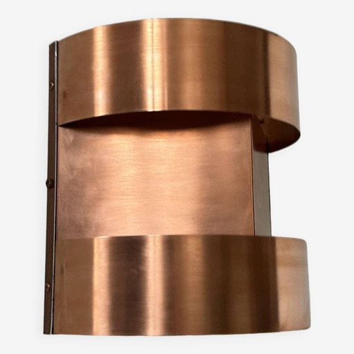 Modernist Copper Wall Lamp - Denmark 1970