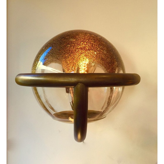 Image 1 of Pair of Saturn wall lamps in Murano glass -  1980s