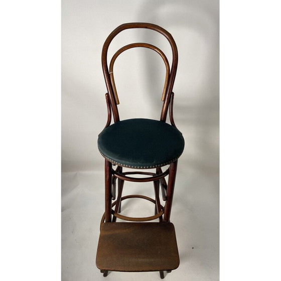 Image 1 of Vintage supervisor's chair in wood and fabric