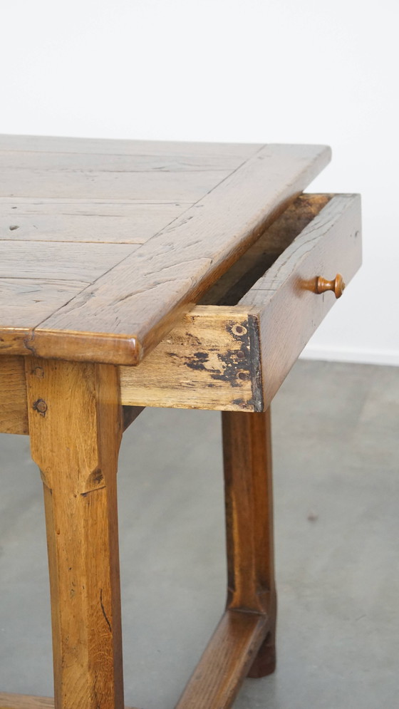 Image 1 of Mesa de comedor de roble con 2 cajones