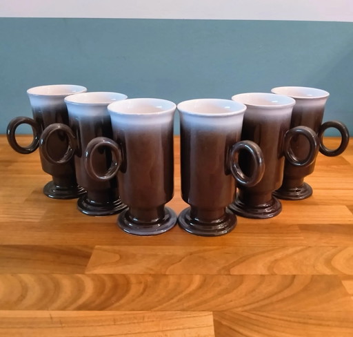 6 tazas de café vintage