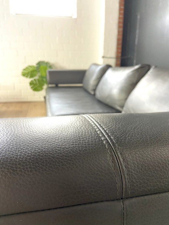 Image 1 of Ewald Schillig leather sofa Brand Face with stool