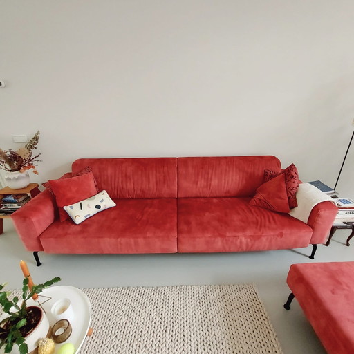 Passe Partout 4-Seater Sofa With Footstool