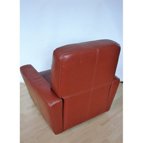Image 1 of Vintage Art deco leather armchair, 1960s