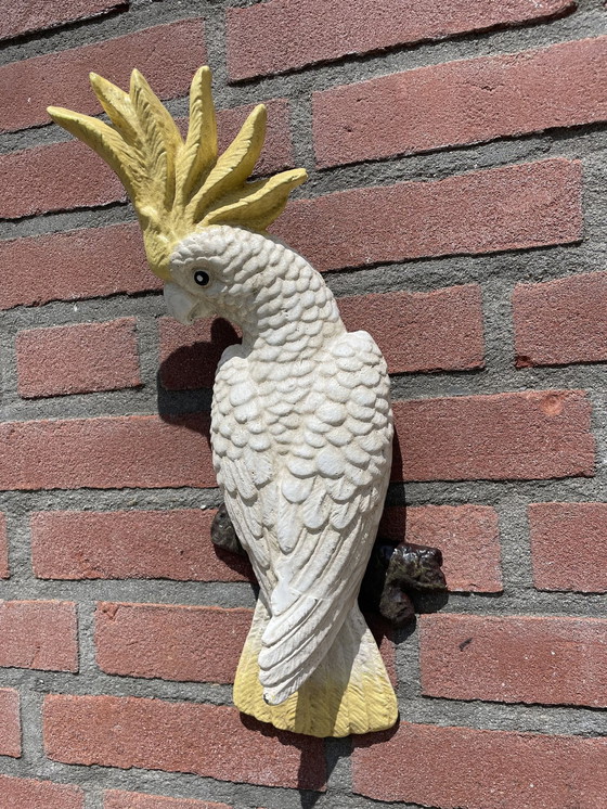 Image 1 of Cast Iron Cockatoo Decorative Ornament