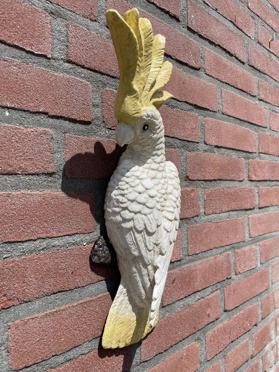 Image 1 of Cast Iron Cockatoo Decorative Ornament