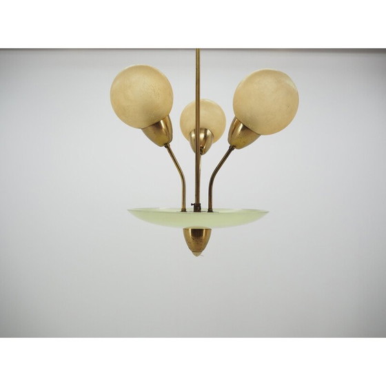 Image 1 of Lampadario vintage in ottone art déco, Germania 1940