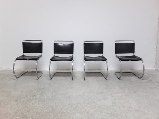 Early Set Of 4 'Mr10' Dining Chairs By Mies Van Der Rohe For Knoll, 1960S