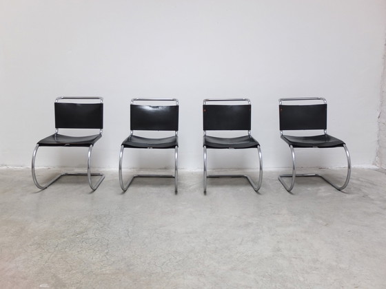 Image 1 of Early Set Of 4 'Mr10' Dining Chairs By Mies Van Der Rohe For Knoll, 1960S