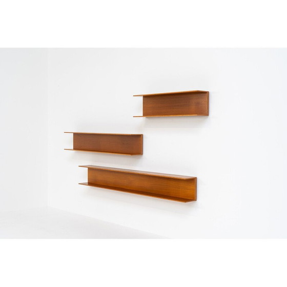 Image 1 of Set of 3 vintage wall shelves by Walter Wirz for Wilhelm Renz, Germany 1965