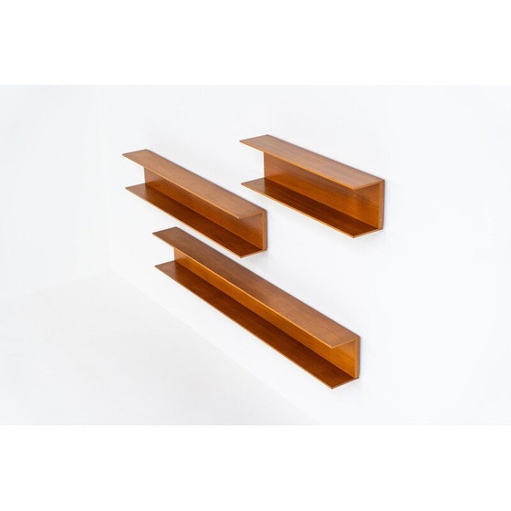 Image 1 of Set of 3 vintage wall shelves by Walter Wirz for Wilhelm Renz, Germany 1965