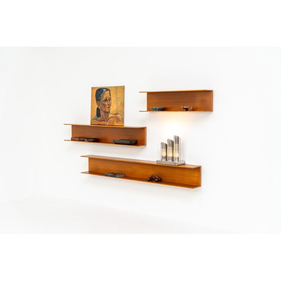 Image 1 of Set of 3 vintage wall shelves by Walter Wirz for Wilhelm Renz, Germany 1965