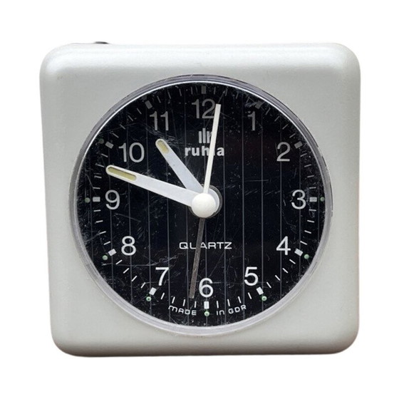 Image 1 of Vintage electric plastic alarm clock from Ruhl, Germany 1980