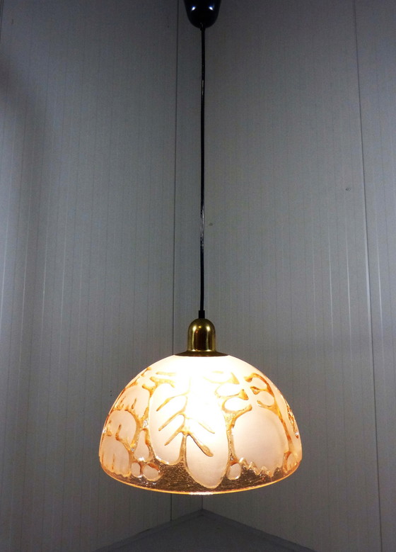 Image 1 of Peill & Putzler glass hanging lamp 1960-70's