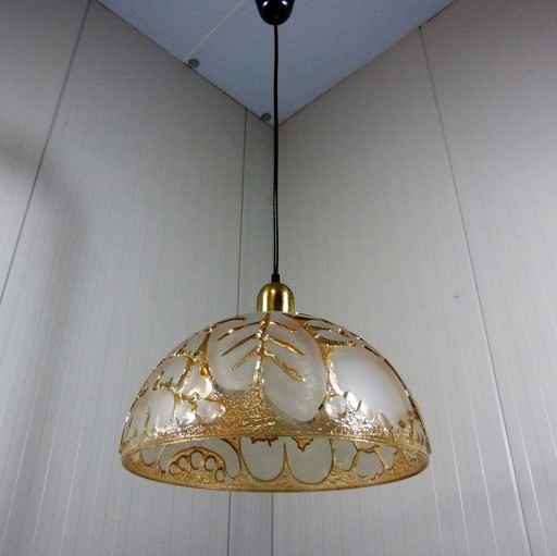 Peill & Putzler glass hanging lamp 1960-70's