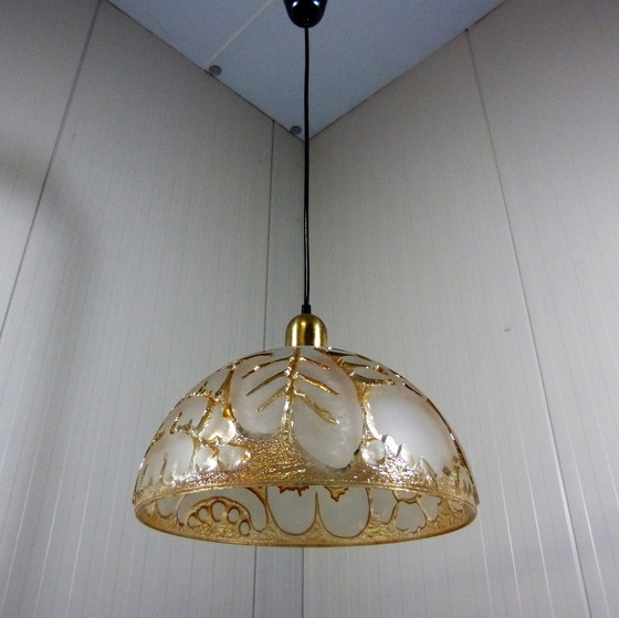 Image 1 of Peill & Putzler glass hanging lamp 1960-70's