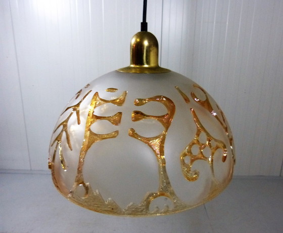 Image 1 of Peill & Putzler glass hanging lamp 1960-70's