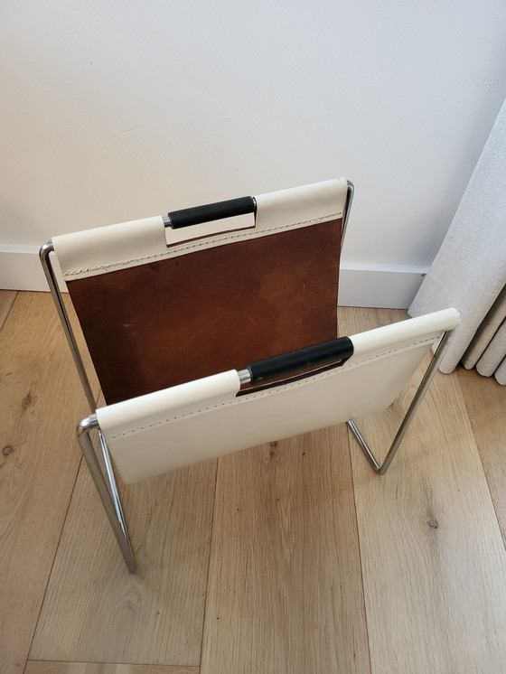 Image 1 of Brabantia Leather Magazine Rack Or Reading Rack, 1970s, Holland