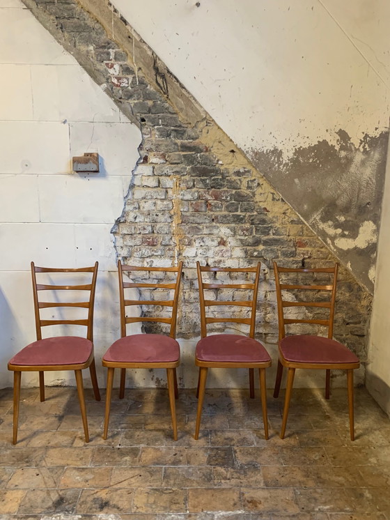 Image 1 of Ensemble de 4 chaises vintage de style scandinave
