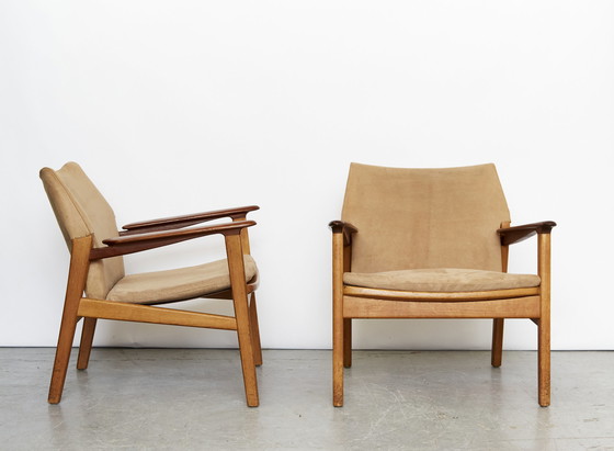 Image 1 of Pair Hans Olsen Easy Chairs for Verner Birkholm