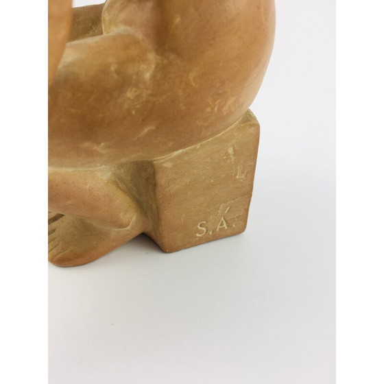 Image 1 of Mid-century female terracotta nude figure by Árpád Somogyi, 1970s