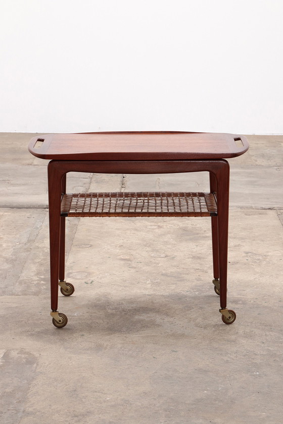 Image 1 of Poul Jensen Trolley teak made by Selig,1960 denmark.