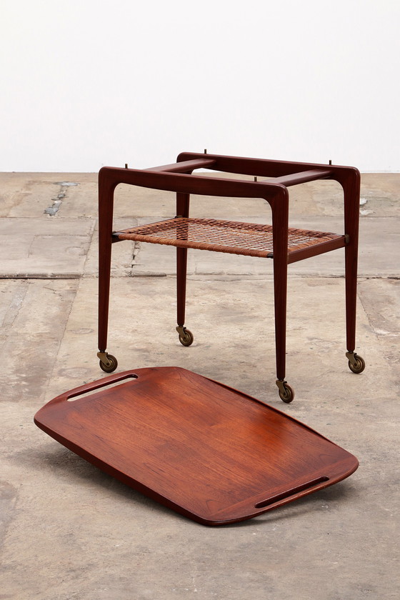 Image 1 of Poul Jensen Trolley teak made by Selig,1960 denmark.