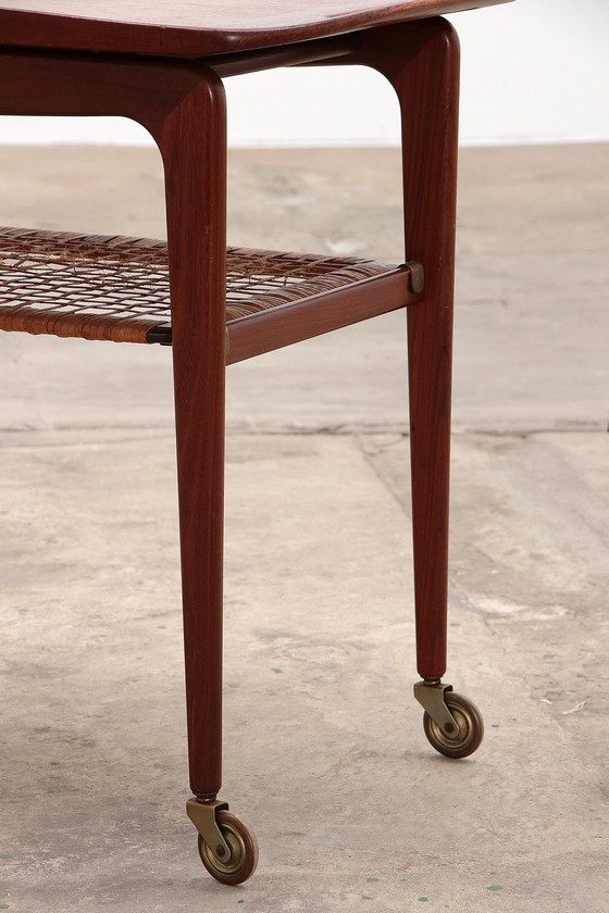 Image 1 of Poul Jensen Trolley teak made by Selig,1960 denmark.