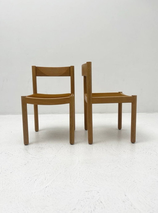 Mid - Century dining chairs by Robert and Trix Haussmann for Dietiker Stein Am Rhein 1963