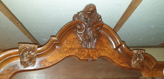 Image 1 of Antique Root Walnut Baroque Belly Cabinet