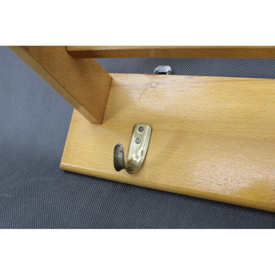 Image 1 of Pair of vintage wooden coat racks, Czechoslovakia 1960