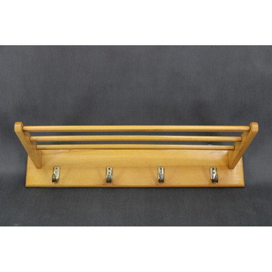 Image 1 of Pair of vintage wooden coat racks, Czechoslovakia 1960