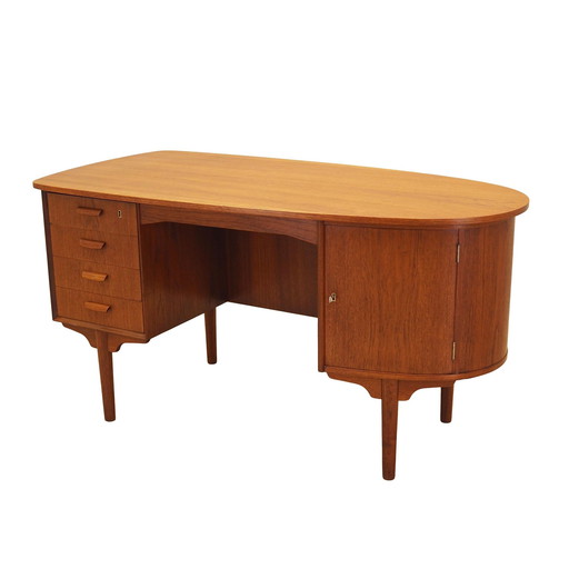 Teak Desk, Danish Design, 1970S, Designer: H.P. Hansen, Manufacturer: Randers Møbelfabrik