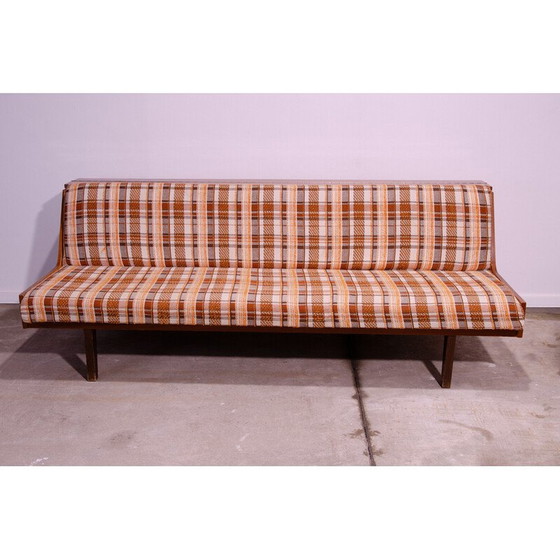 Image 1 of Vintage sofa bed in wood and ash veneer, Czechoslovakia 1970