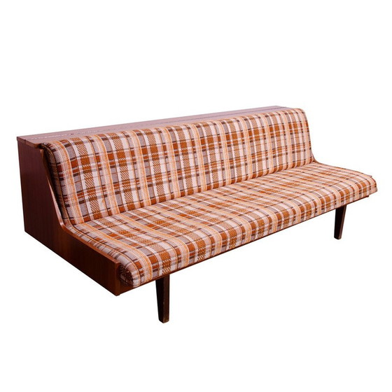 Image 1 of Vintage sofa bed in wood and ash veneer, Czechoslovakia 1970