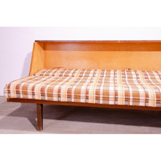 Image 1 of Vintage sofa bed in wood and ash veneer, Czechoslovakia 1970