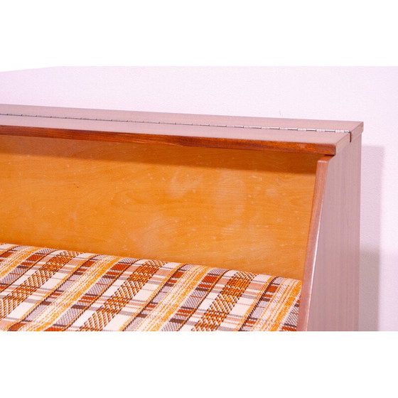 Image 1 of Vintage sofa bed in wood and ash veneer, Czechoslovakia 1970