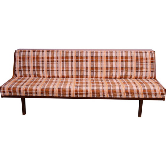 Image 1 of Vintage sofa bed in wood and ash veneer, Czechoslovakia 1970