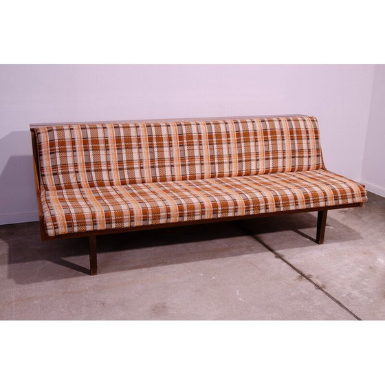 Image 1 of Vintage sofa bed in wood and ash veneer, Czechoslovakia 1970