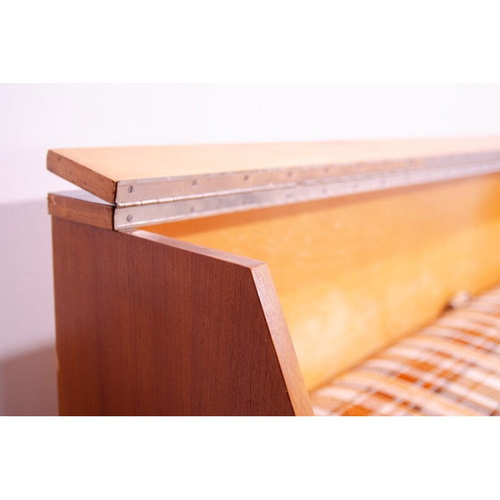Image 1 of Vintage sofa bed in wood and ash veneer, Czechoslovakia 1970